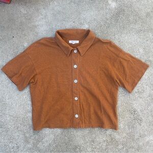 Madewell Tan Short Sleeve Shirt